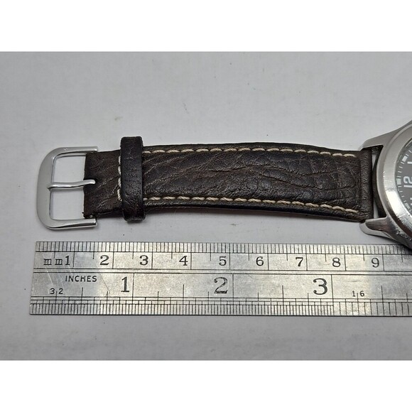 Timex Expedition Indiglo WR50M Date Field Watch Quartz New Battery Leather Strap - Picture 9 of 14